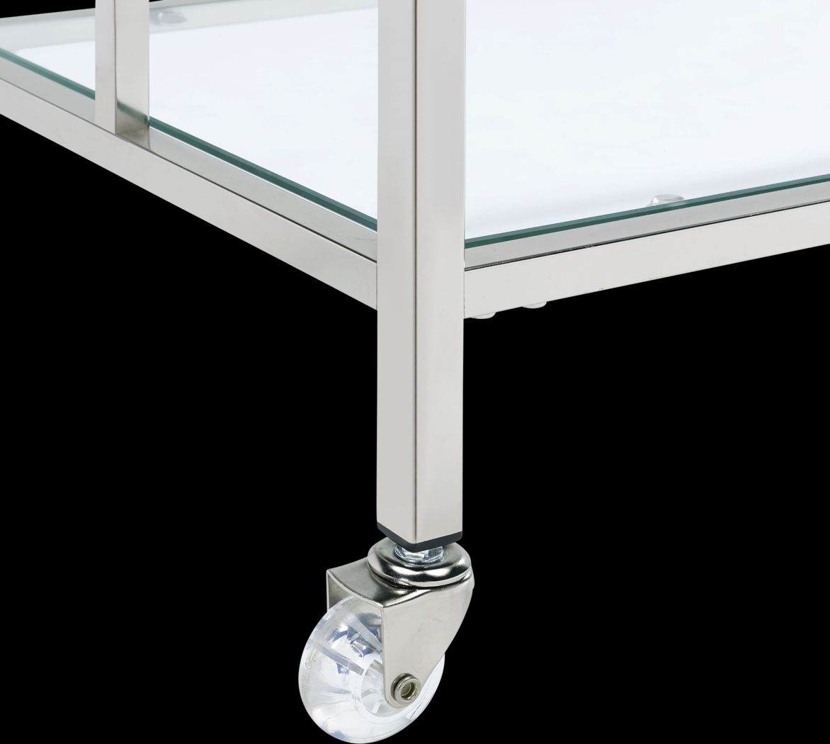 Flournoy Chrome Bar Cart - Thumbnail - Image 4