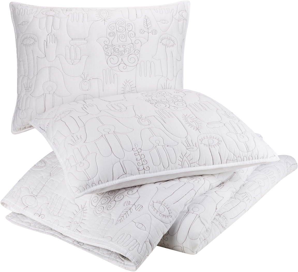 Flournoy White King 3 Pc Quilt Set - Thumbnail - Image 4