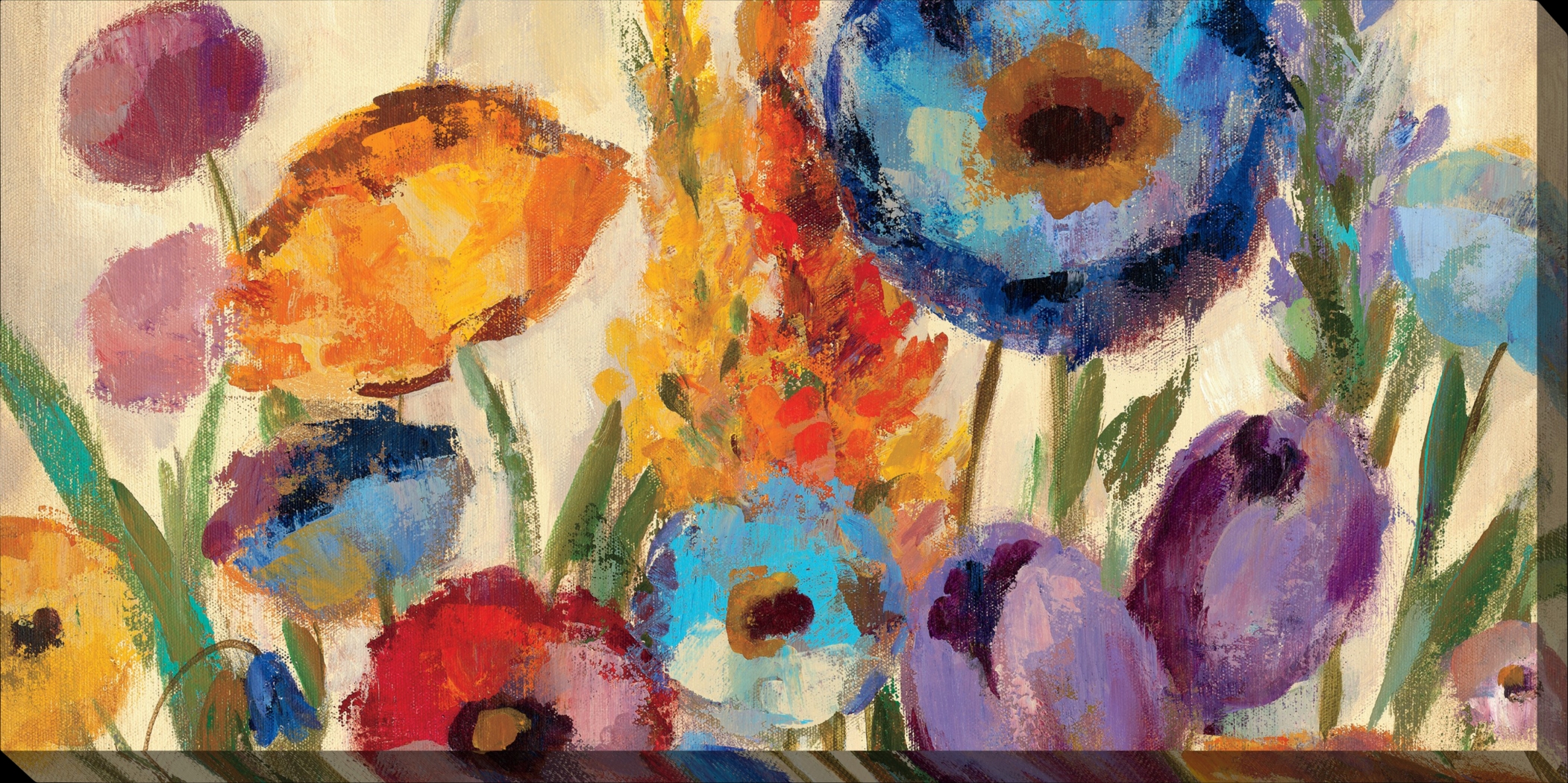 Flower Field Orange Indoor/Outdoor Wall Art - Thumbnail - Image 1