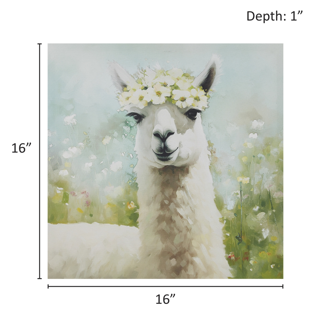 Flower Llama Green Wall Decor - Thumbnail - Image 8