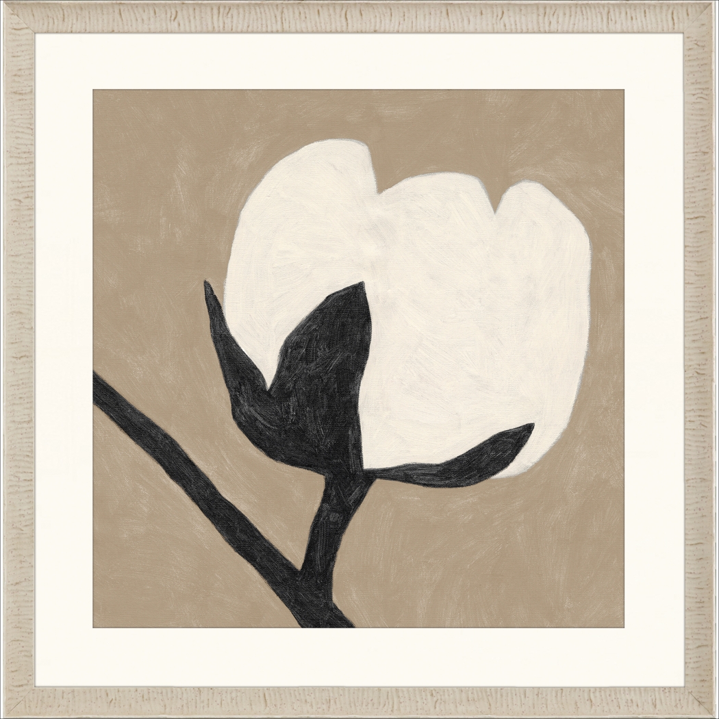 Flower Solo White Framed Artwork - Thumbnail - Image 1