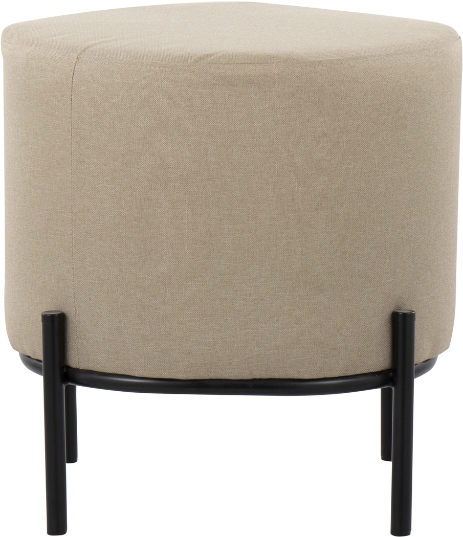 Flowerdale Beige Accent Ottoman - Thumbnail - Image 3