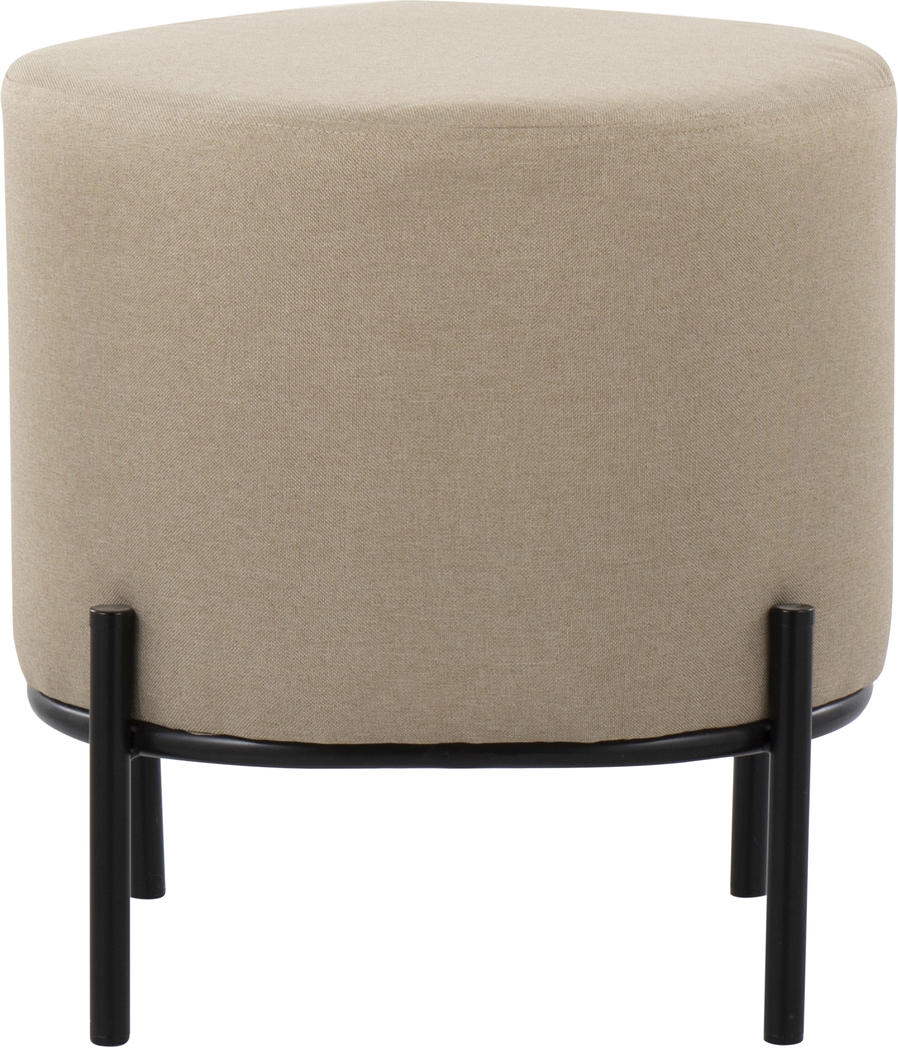 Flowerdale Beige Accent Ottoman - Thumbnail - Image 4