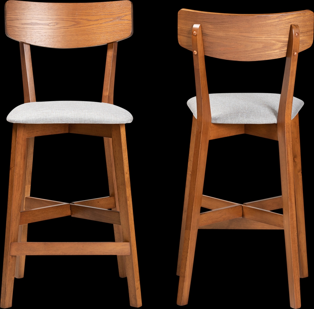 Flowertown Gray Counter Height Stool, Set of 2 - Thumbnail - Image 2