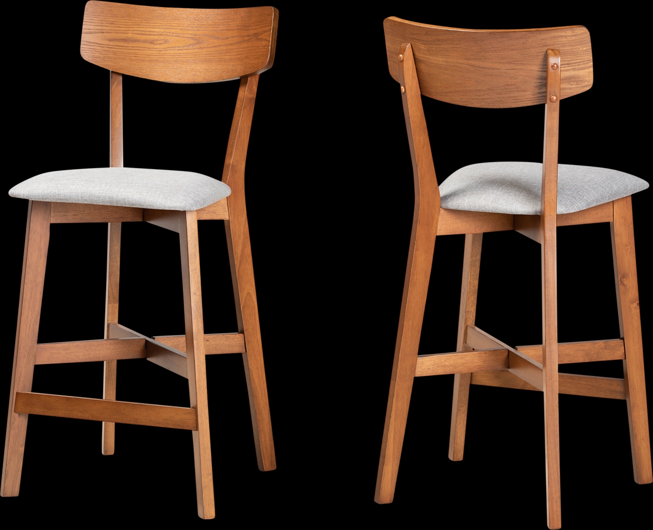 Flowertown Gray Counter Height Stool, Set of 2 - Thumbnail - Image 1