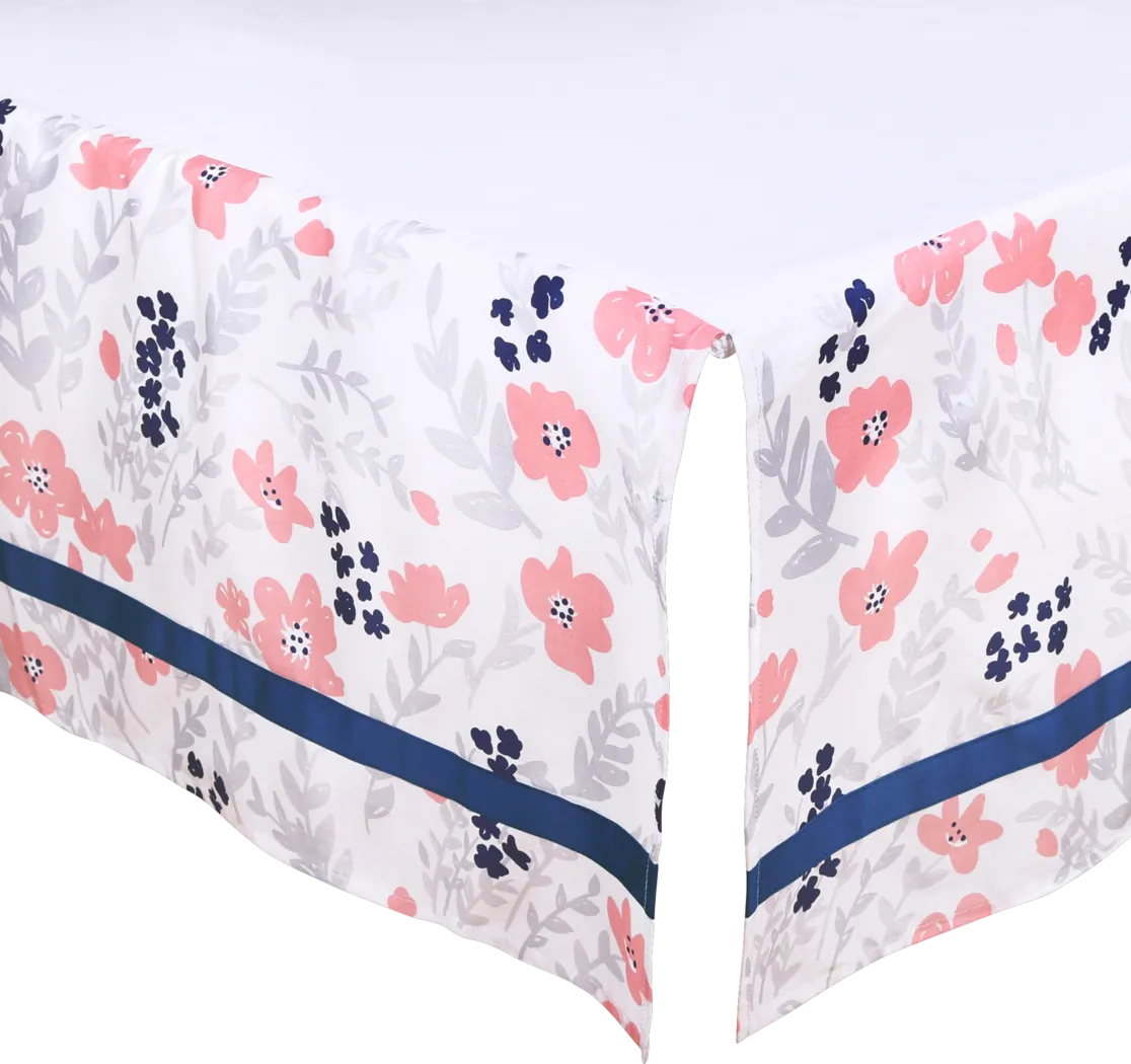 Flowery Dreams Coral 3 Pc Baby Bedding Set - Thumbnail - Image 4