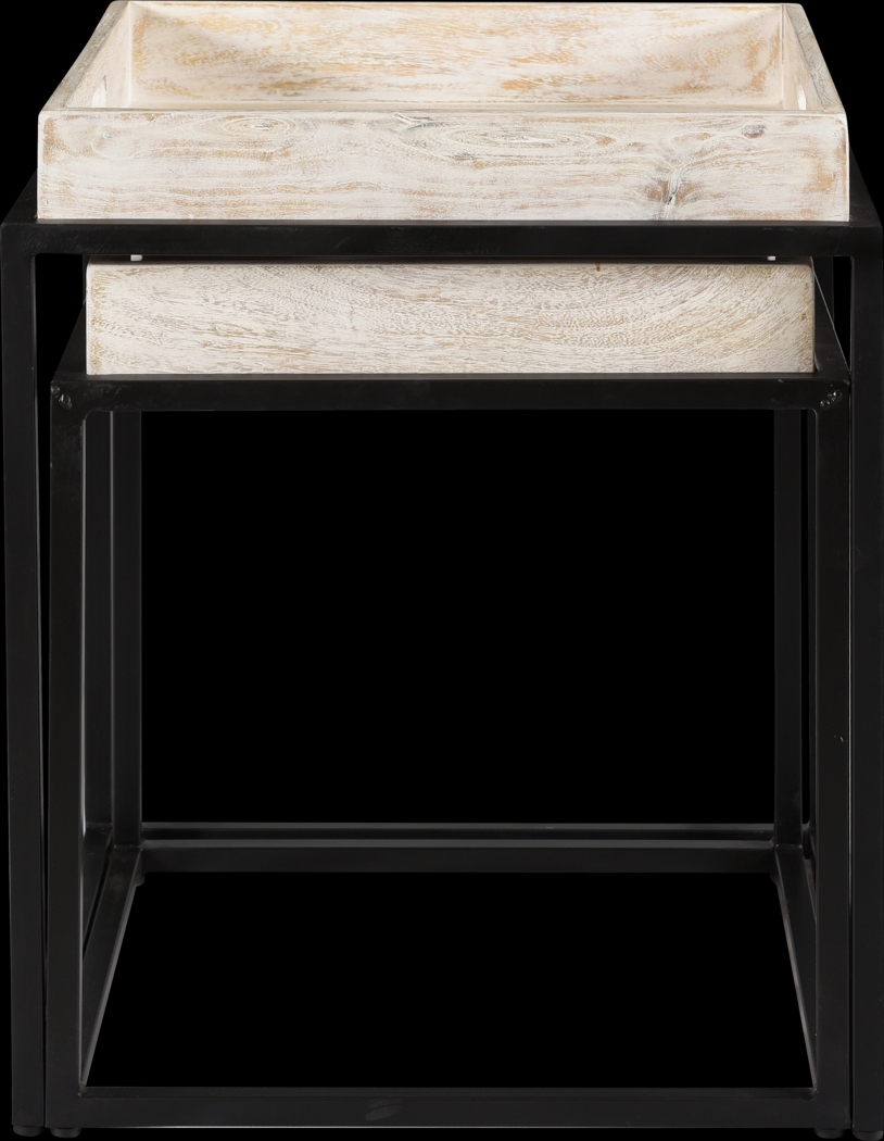 Floynell White Nesting Tables, Set of 2 - Thumbnail - Image 2