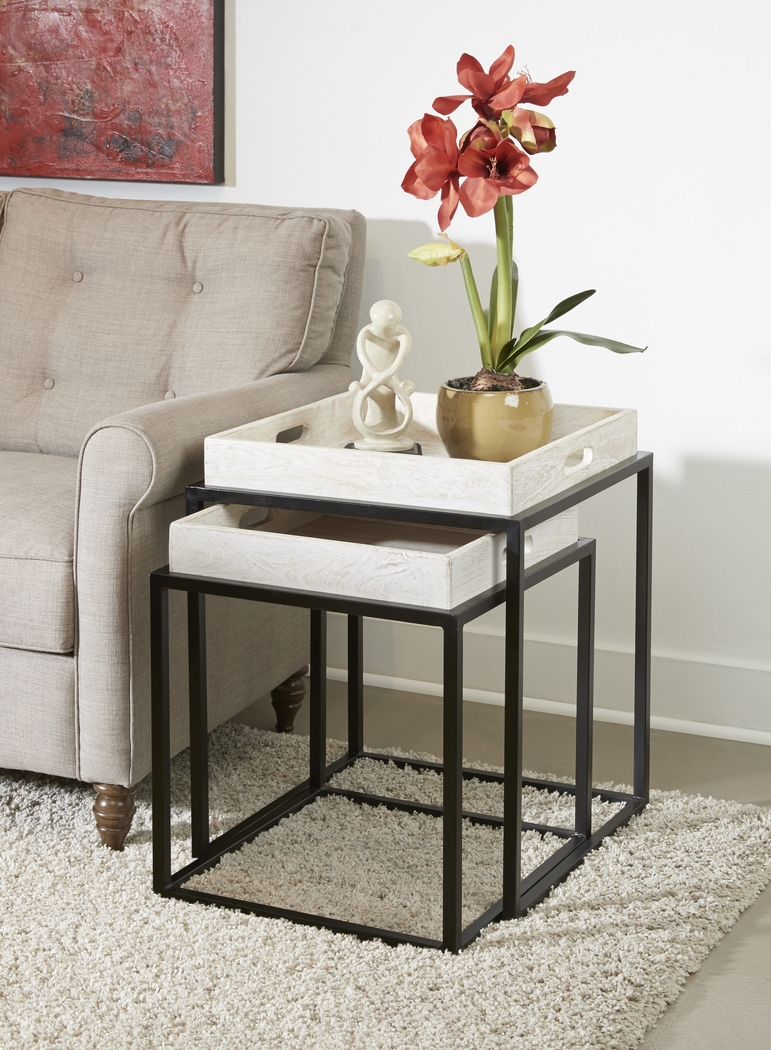 Floynell White Nesting Tables, Set of 2 - Thumbnail - Image 4
