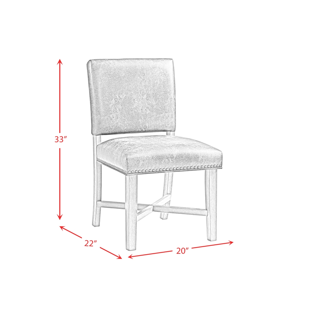 Flucords Gray Side Chair, Set of 2 - Thumbnail - Image 9