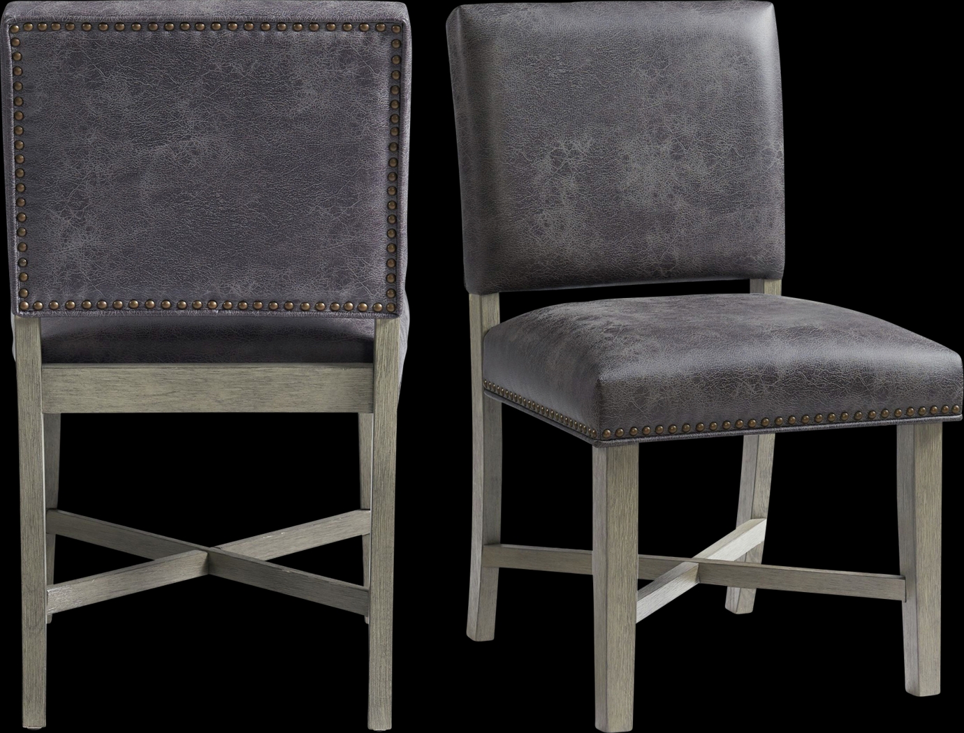 Flucords Gray Side Chair, Set of 2 - Thumbnail - Image 1