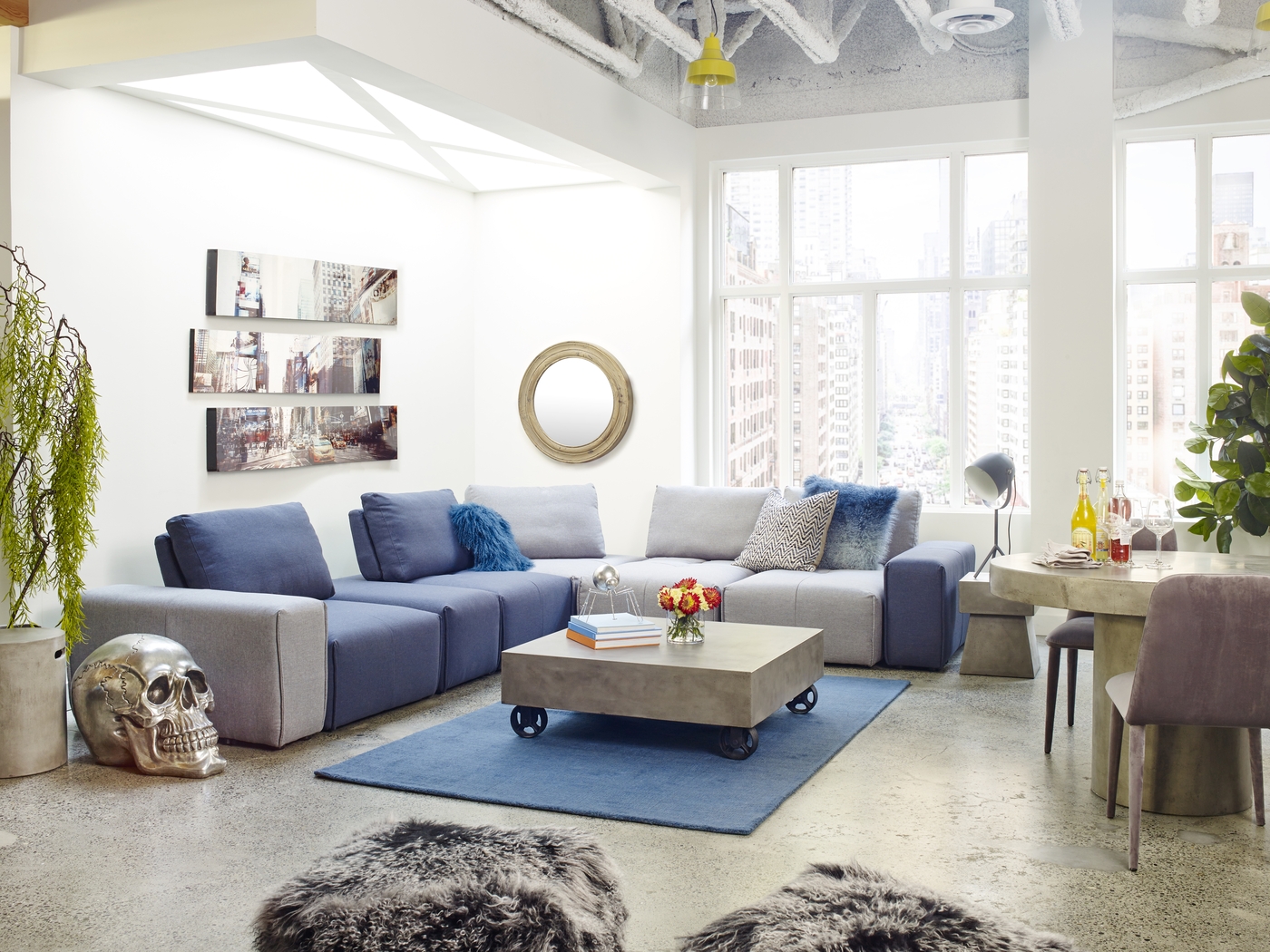 Fluffy Square Black Pouf - Thumbnail - Image 3