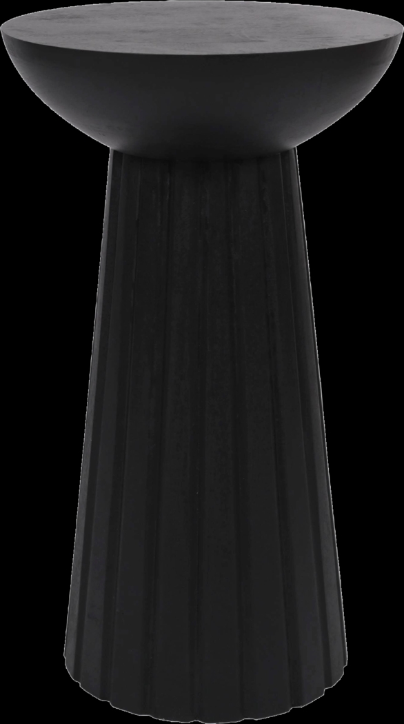 Flute Ridge Black Accent Table - Thumbnail - Image 1