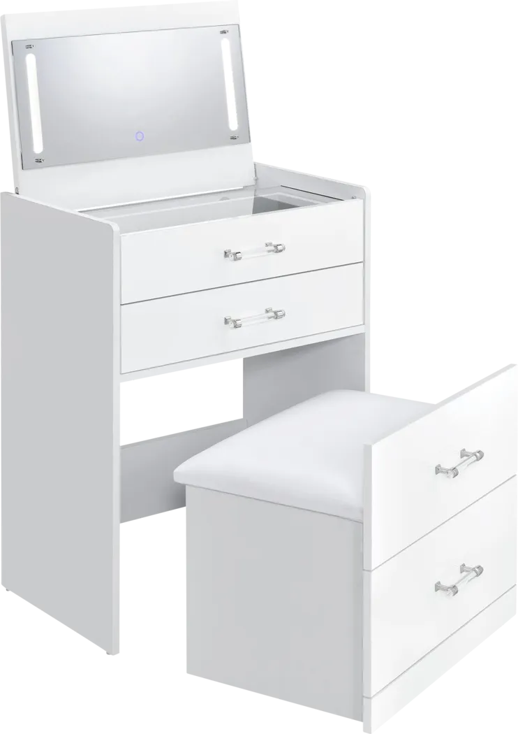 Fluvia White Vanity Set - Thumbnail - Image 4
