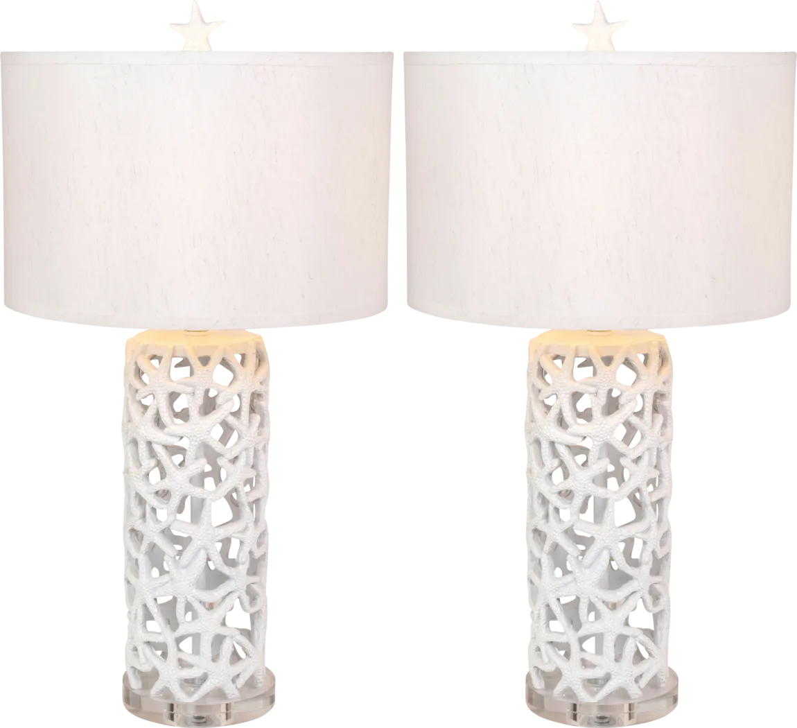 Flyatt Island White Lamp, Set of 2 - Thumbnail - Image 1