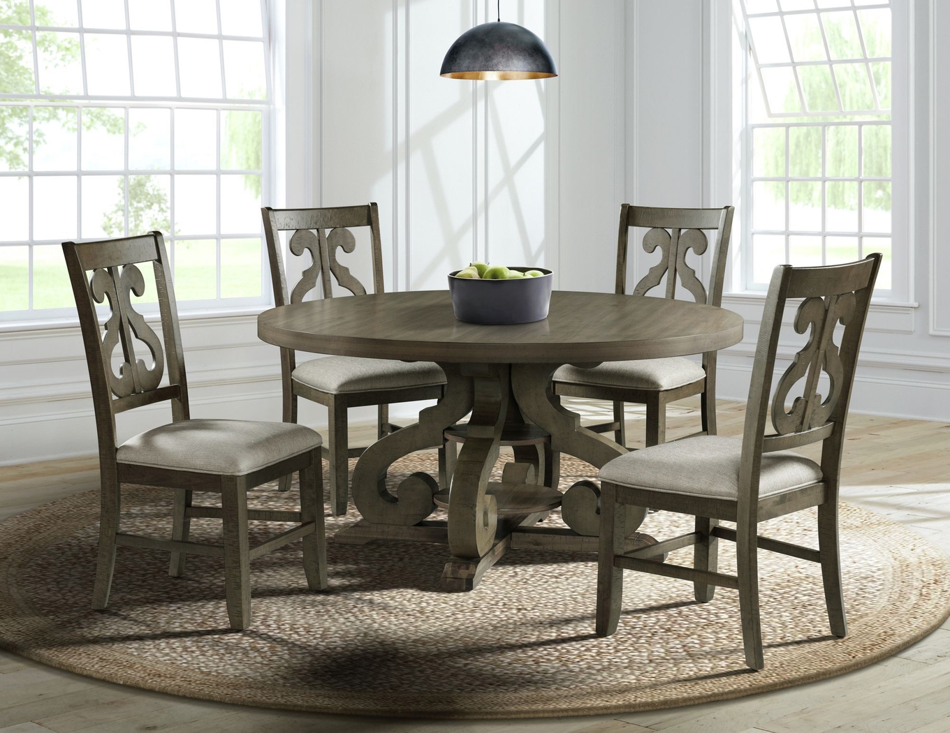 Foalgarth Taupe Side Chair Set - Thumbnail - Image 2