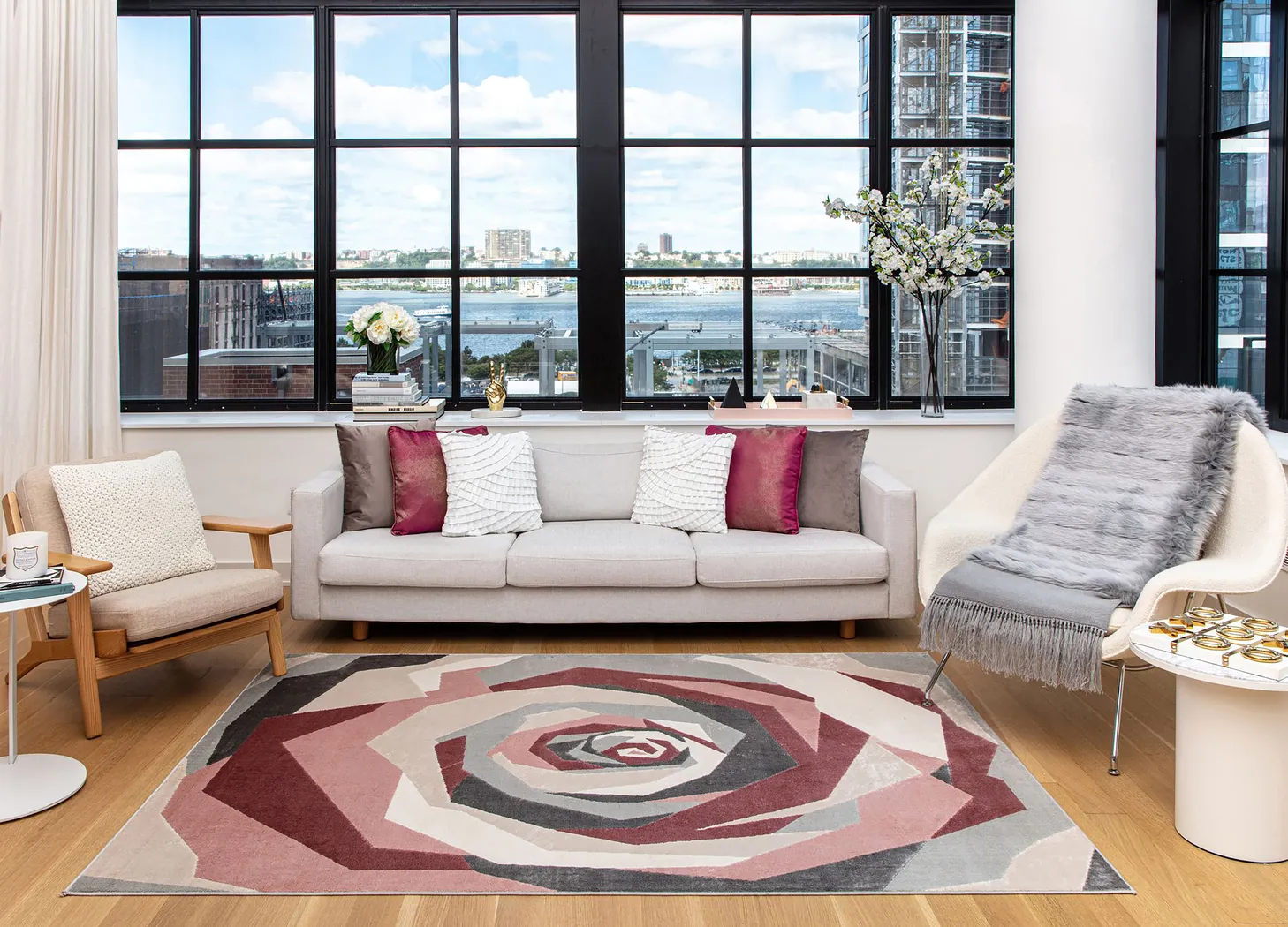 Fodali Pink 5' x 7' Rug - Thumbnail - Image 2