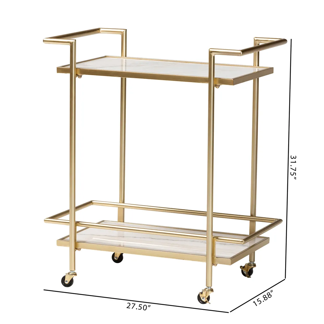 Foeller Gold Bar Cart - Thumbnail - Image 8