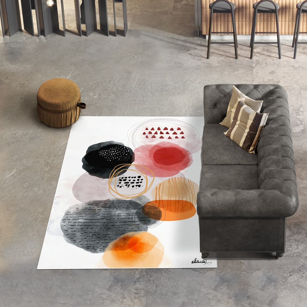 Fograge Orange 5' x 7'7 Rug - Thumbnail - Image 2