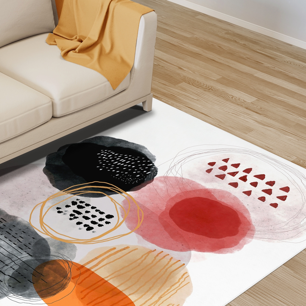 Fograge Orange 5' x 7'7 Rug - Thumbnail - Image 3