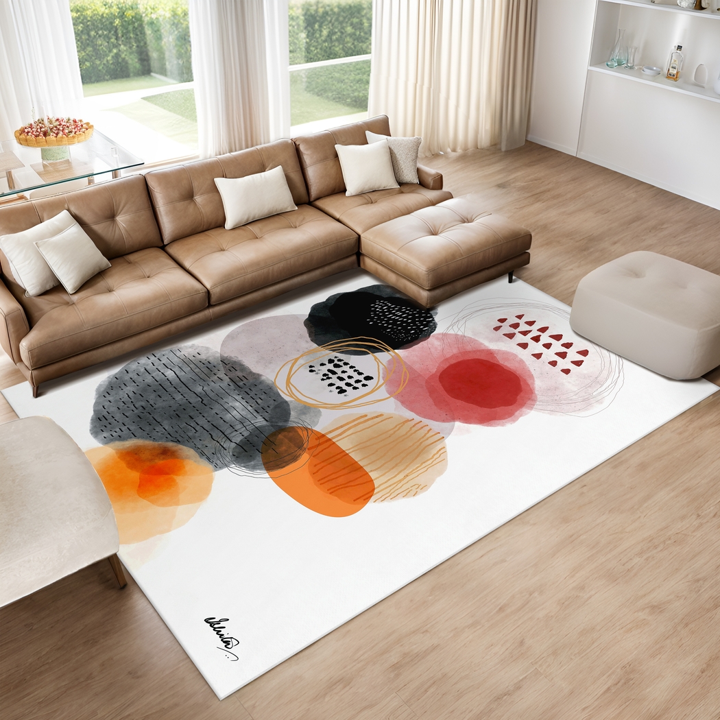 Fograge Orange 7'7 x 10'5 Rug - Thumbnail - Image 2