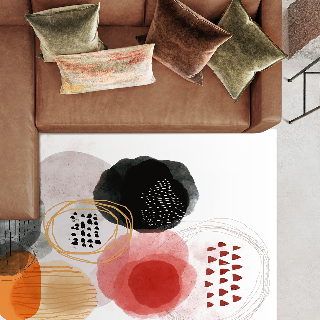 Fograge Orange 7'7 x 10'5 Rug - Thumbnail - Image 3