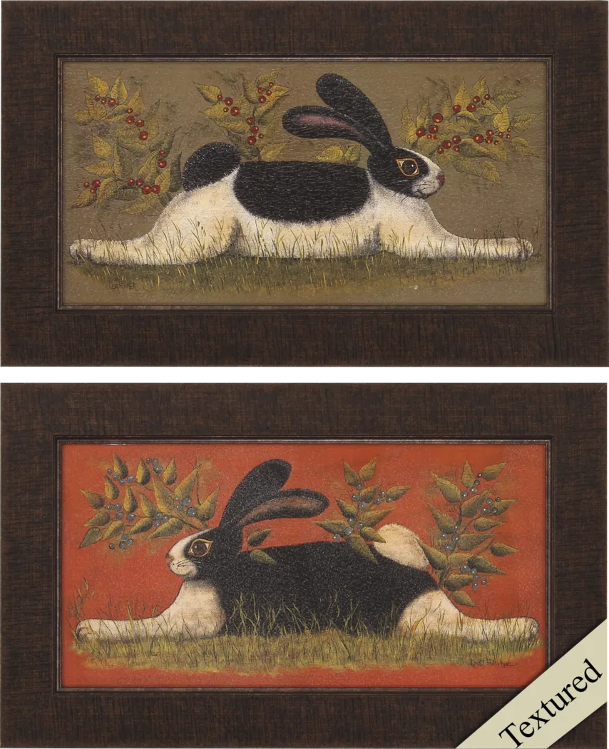 Folk Bunny Set of 2 Artwork - Thumbnail - Image 1