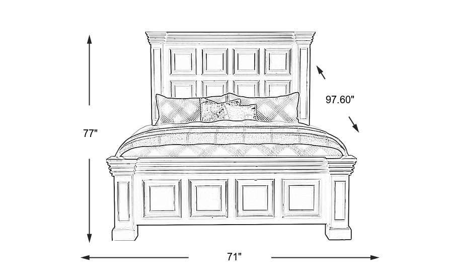 Dimension Image. Please refer to the Dimension Tab on this page for dimension details.