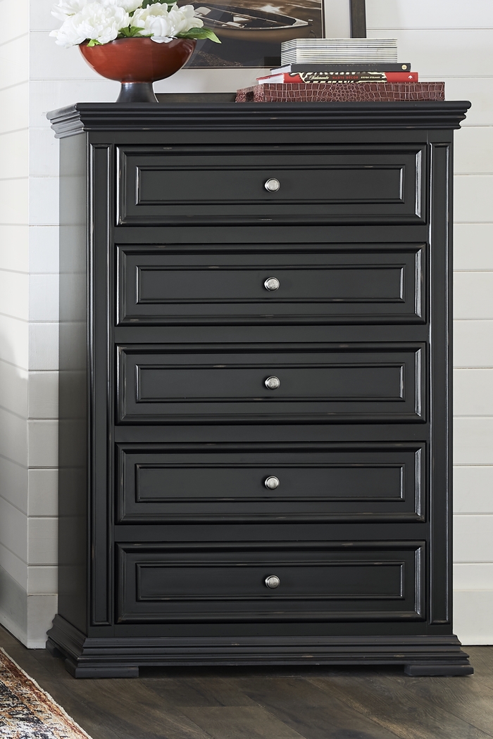 Folkston Bay Black 5 Pc King Bedroom - Thumbnail - Image 6