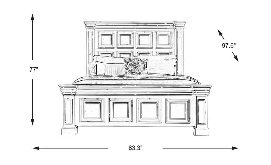 Dimension Image. Please refer to the Dimension Tab on this page for dimension details.
