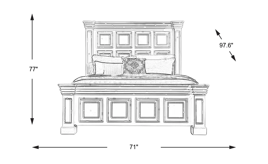 Dimension Image. Please refer to the Dimension Tab on this page for dimension details.