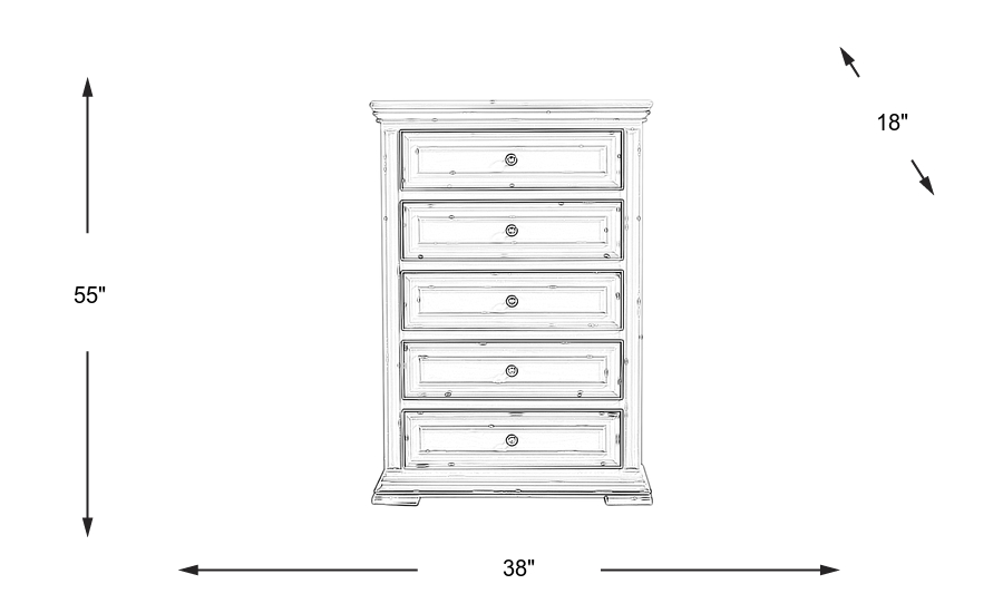 Dimension Image. Please refer to the Dimension Tab on this page for dimension details.