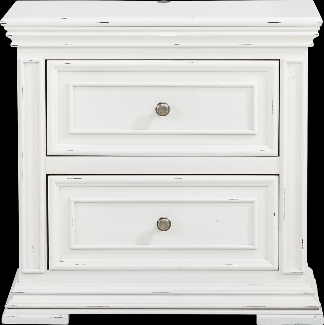 Folkston Bay White Nightstand - Thumbnail - Image 1