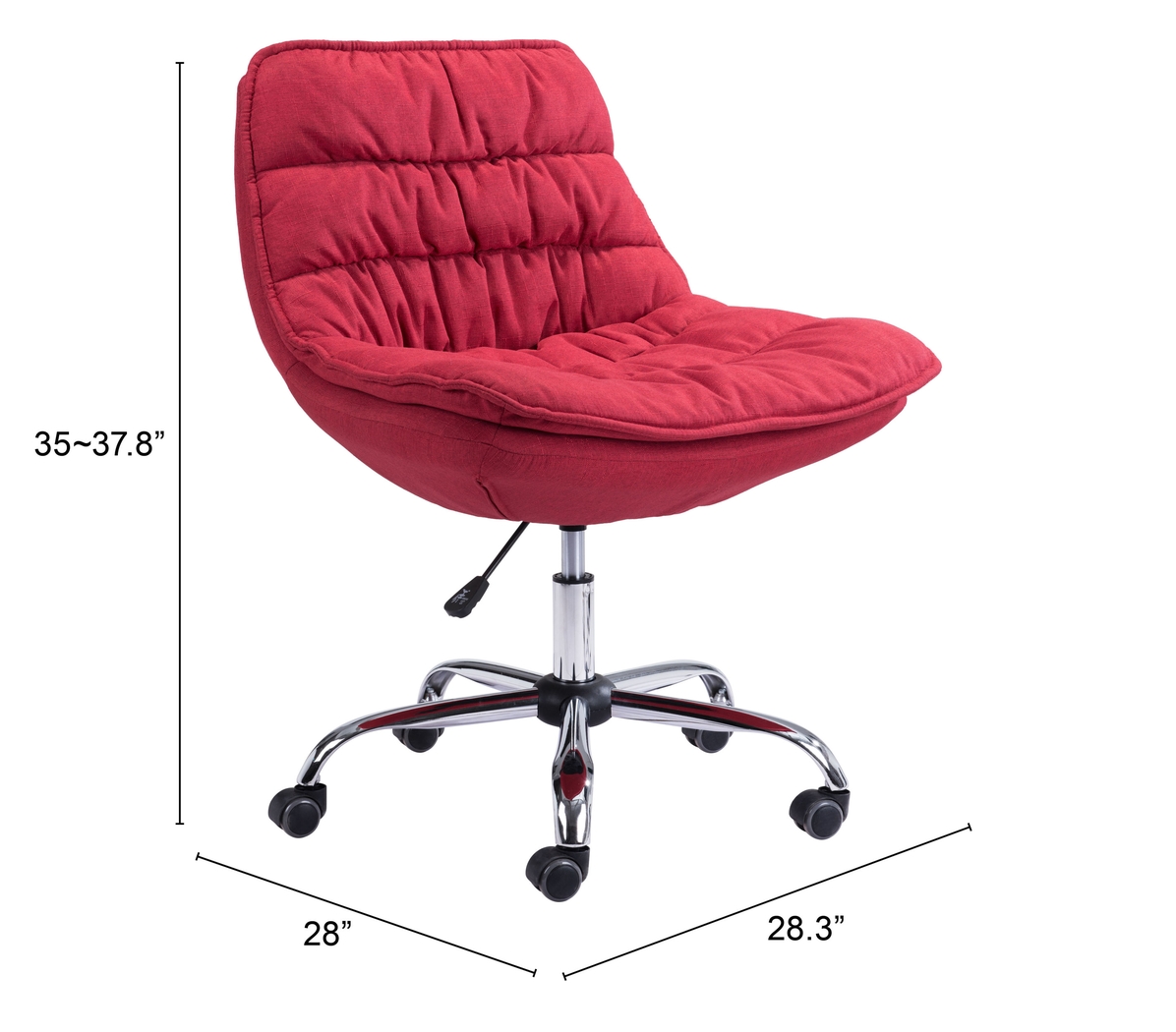 Folley Red Office Chair - Thumbnail - Image 7