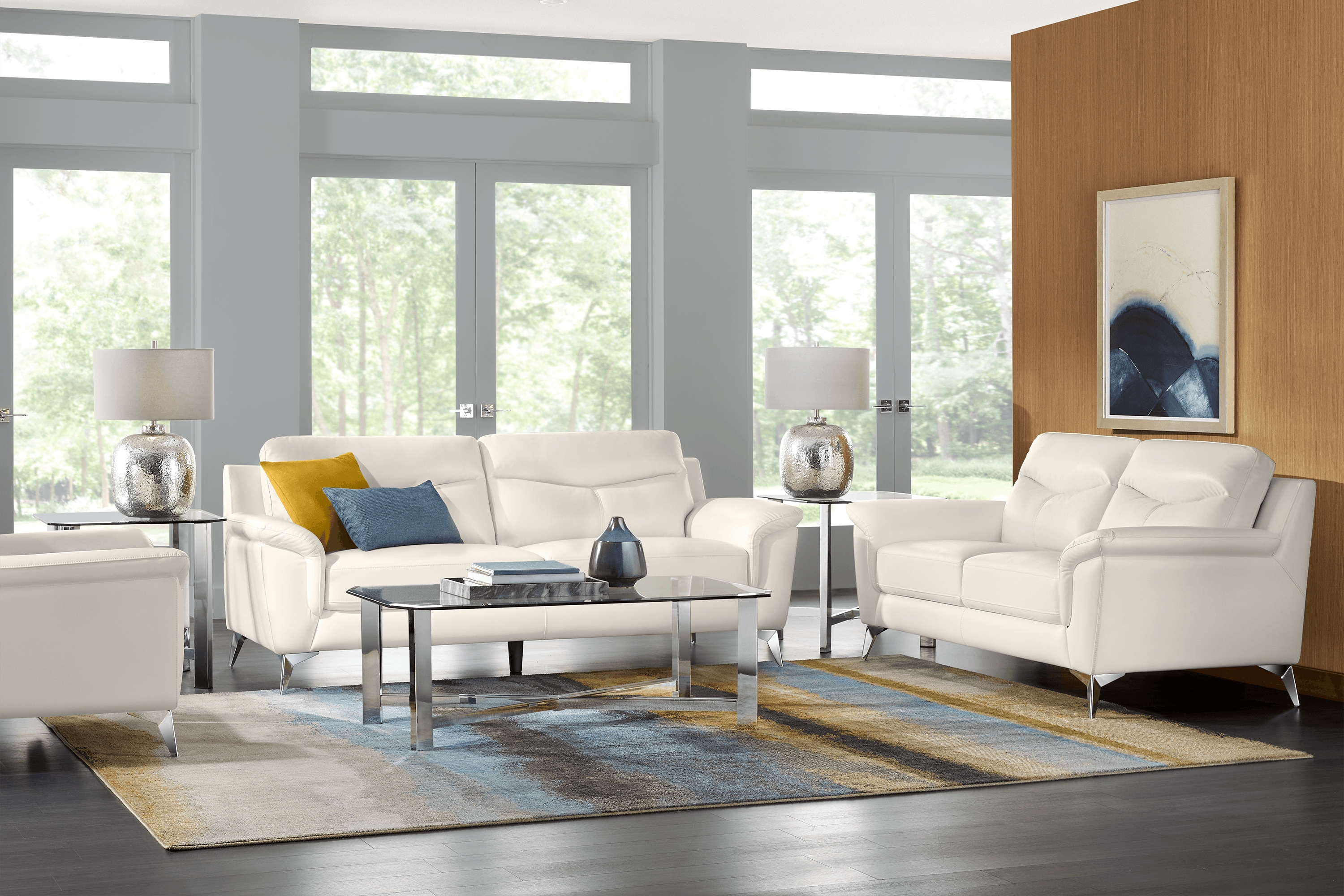 Folsom Street White 2 Pc Living Room - Thumbnail - Image 1
