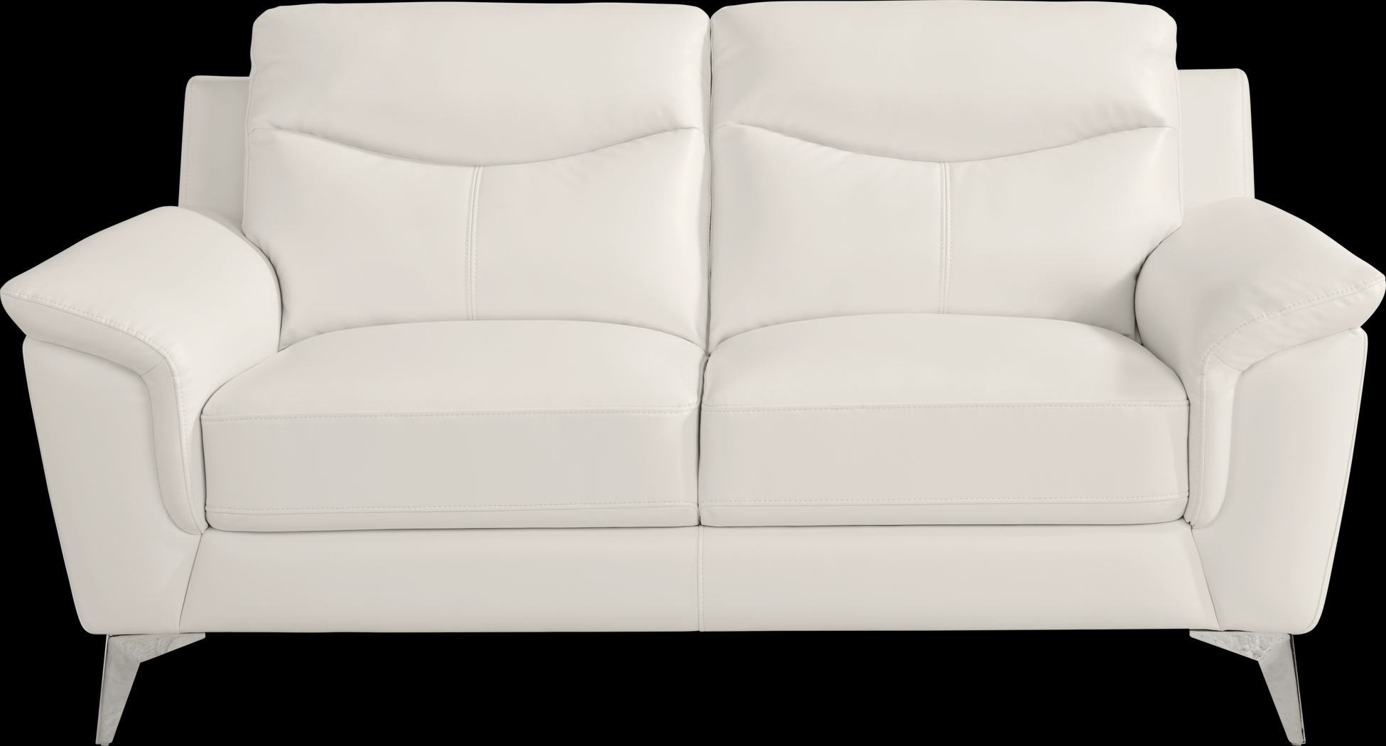 Folsom Street White Loveseat - Thumbnail - Image 1