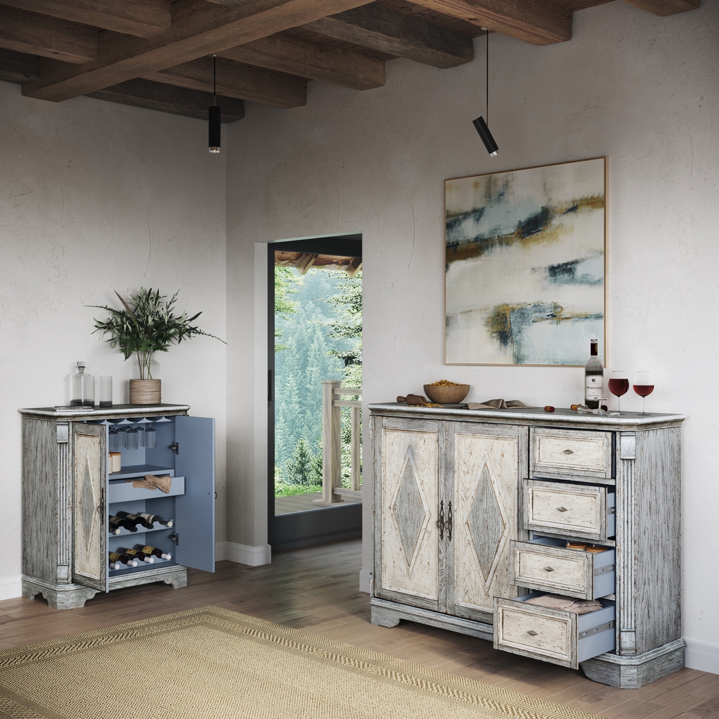 Fonella Gray Wine Cabinet - Thumbnail - Image 2