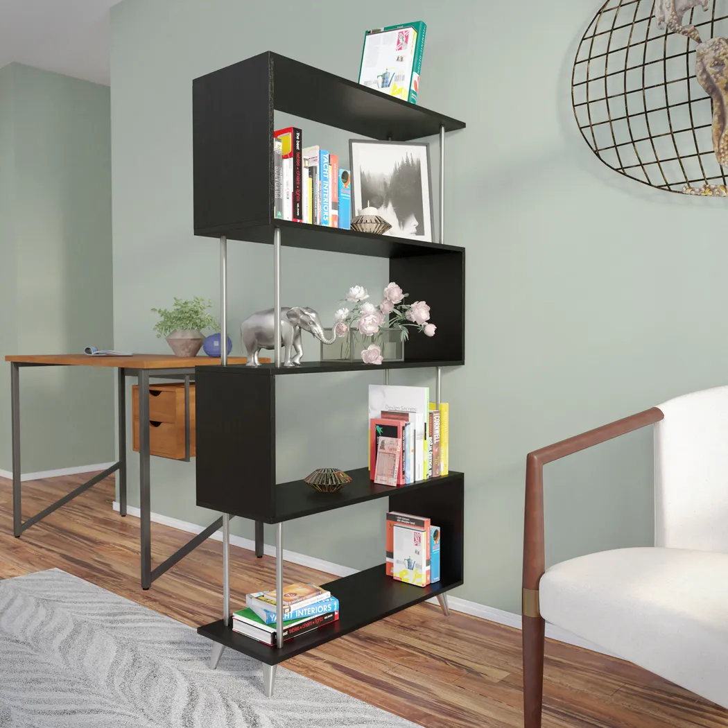 Fontenot Black Bookcase - Image 5