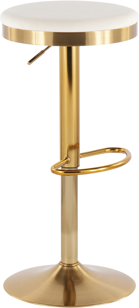 Foremere Cream Swivel Barstool, Set of 2 - Thumbnail - Image 2