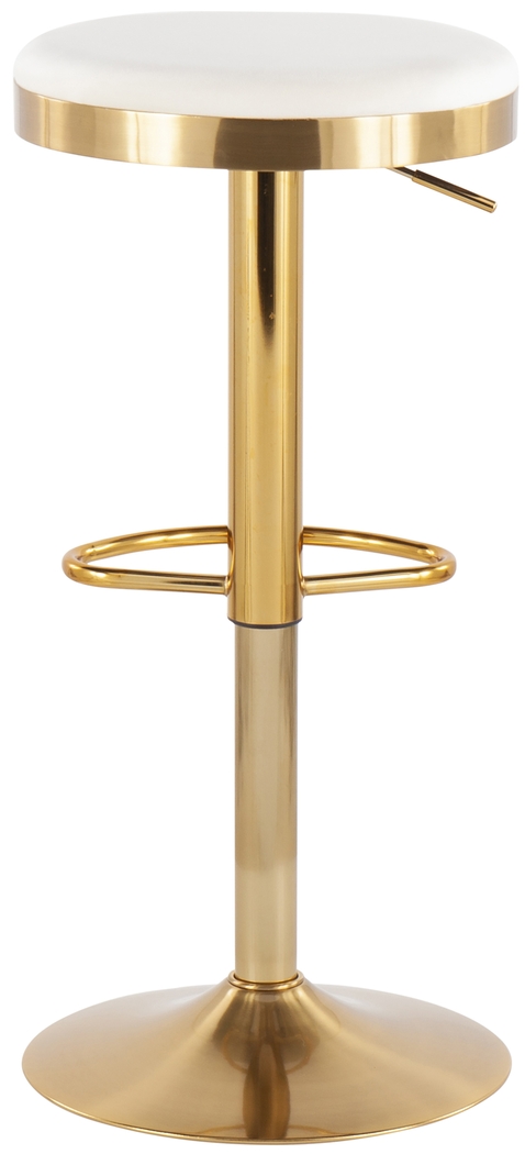 Foremere Cream Swivel Barstool, Set of 2 - Thumbnail - Image 3