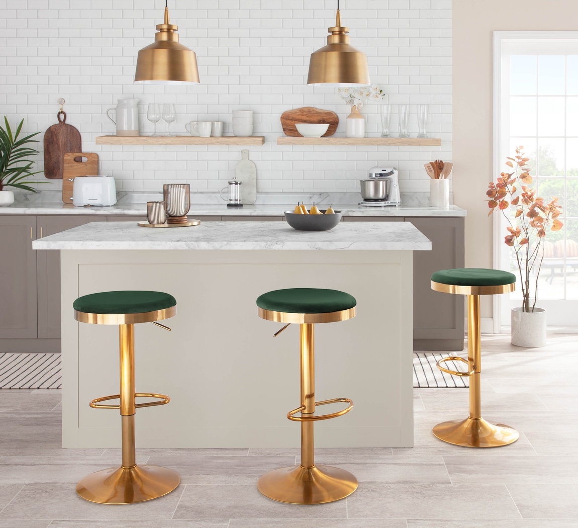 Foremere Green Swivel Barstool, Set of 2 - Thumbnail - Image 5