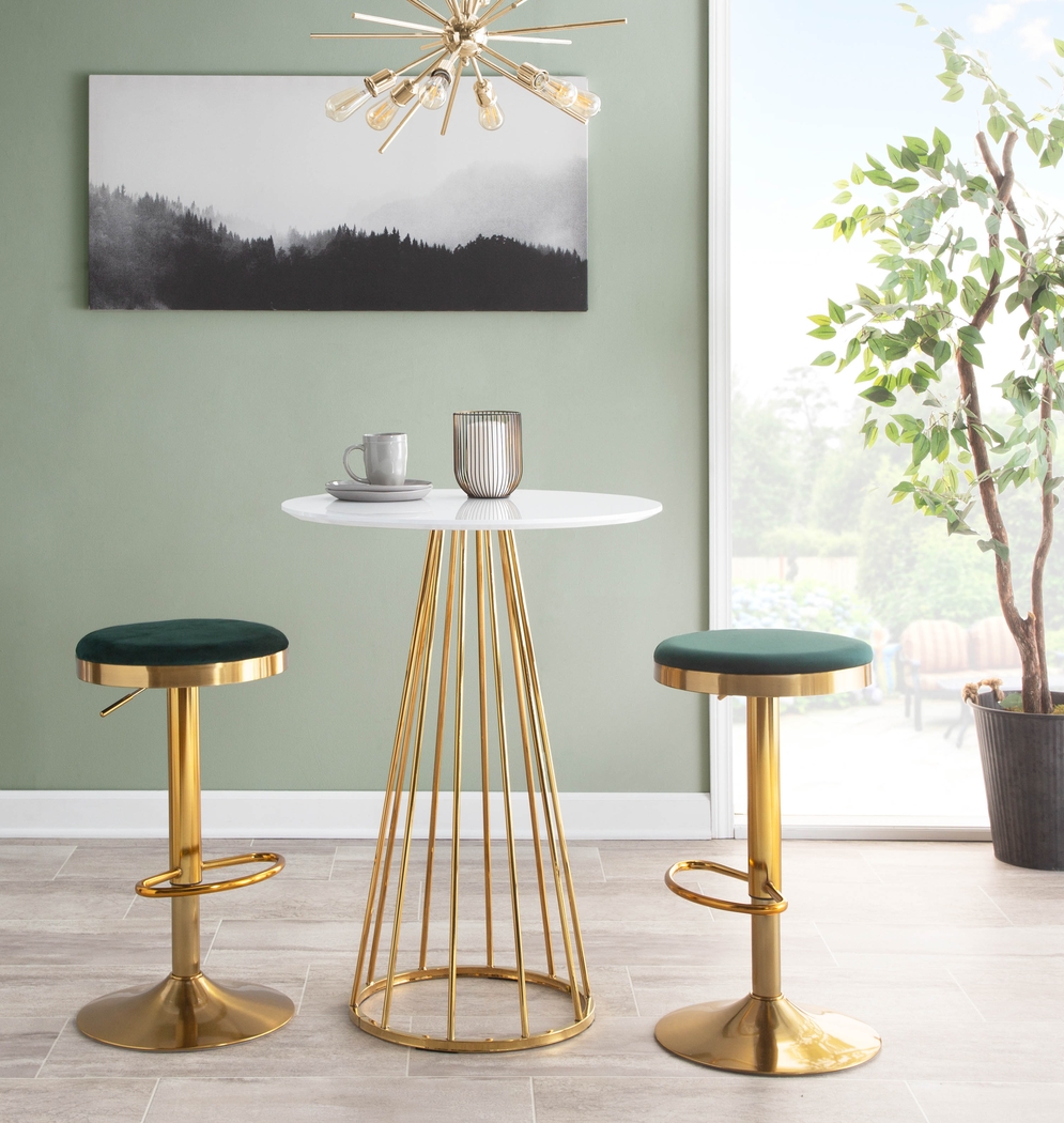 Foremere Green Swivel Barstool, Set of 2 - Thumbnail - Image 7