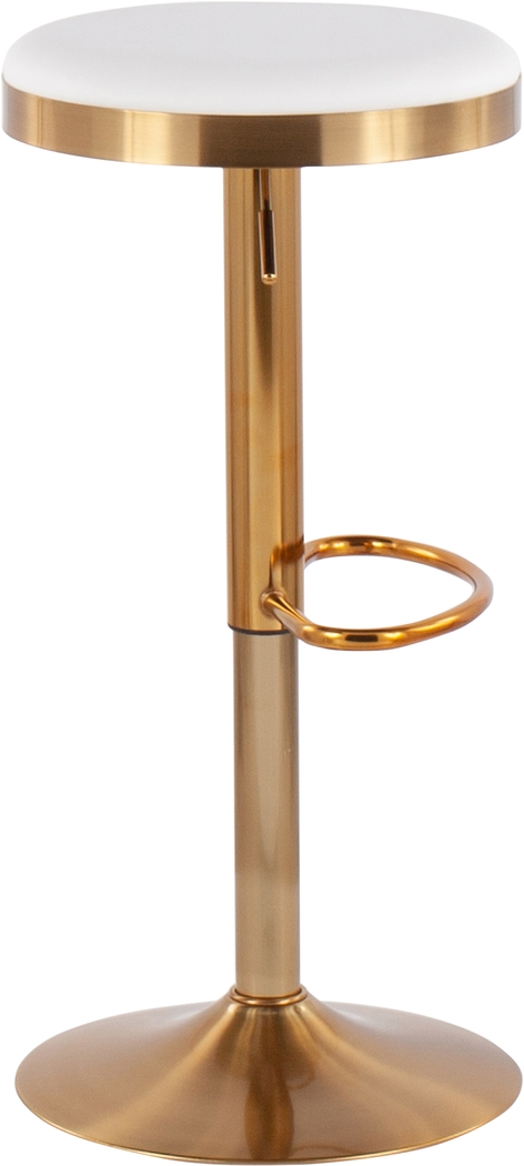 Foremere White Swivel Barstool, Set of 2 - Thumbnail - Image 2