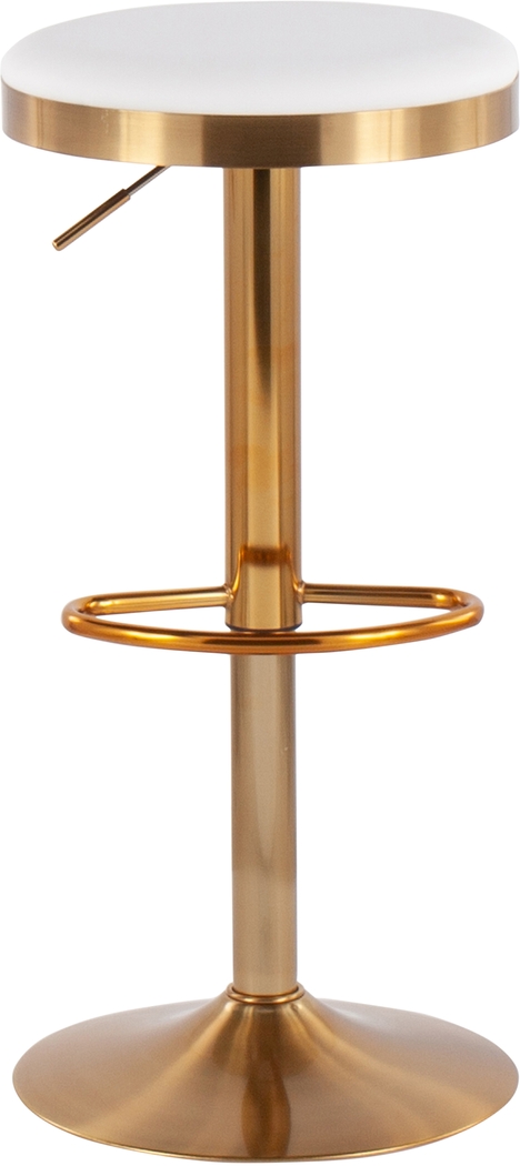 Foremere White Swivel Barstool, Set of 2 - Thumbnail - Image 3