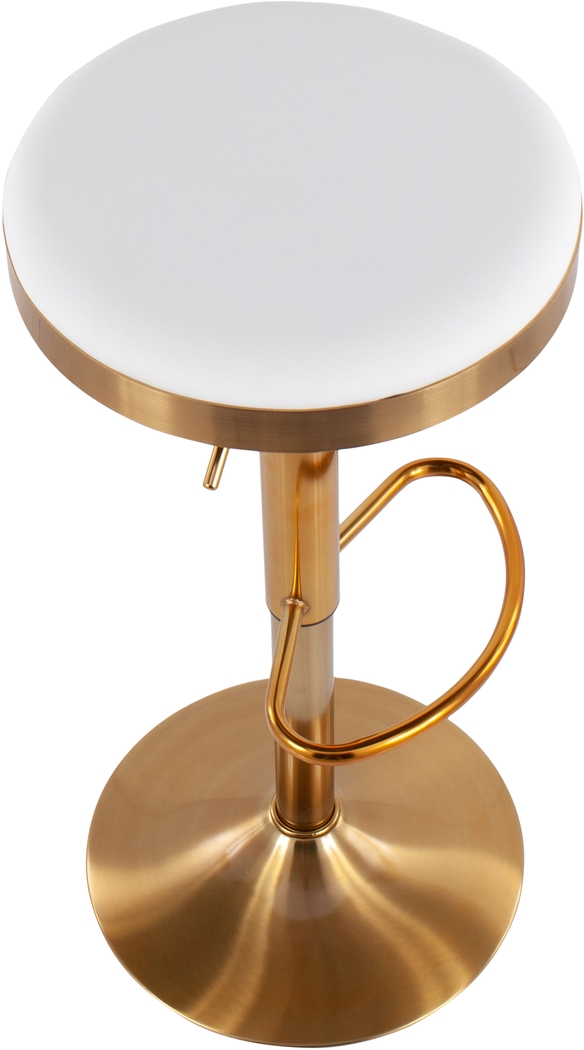 Foremere White Swivel Barstool, Set of 2 - Thumbnail - Image 4