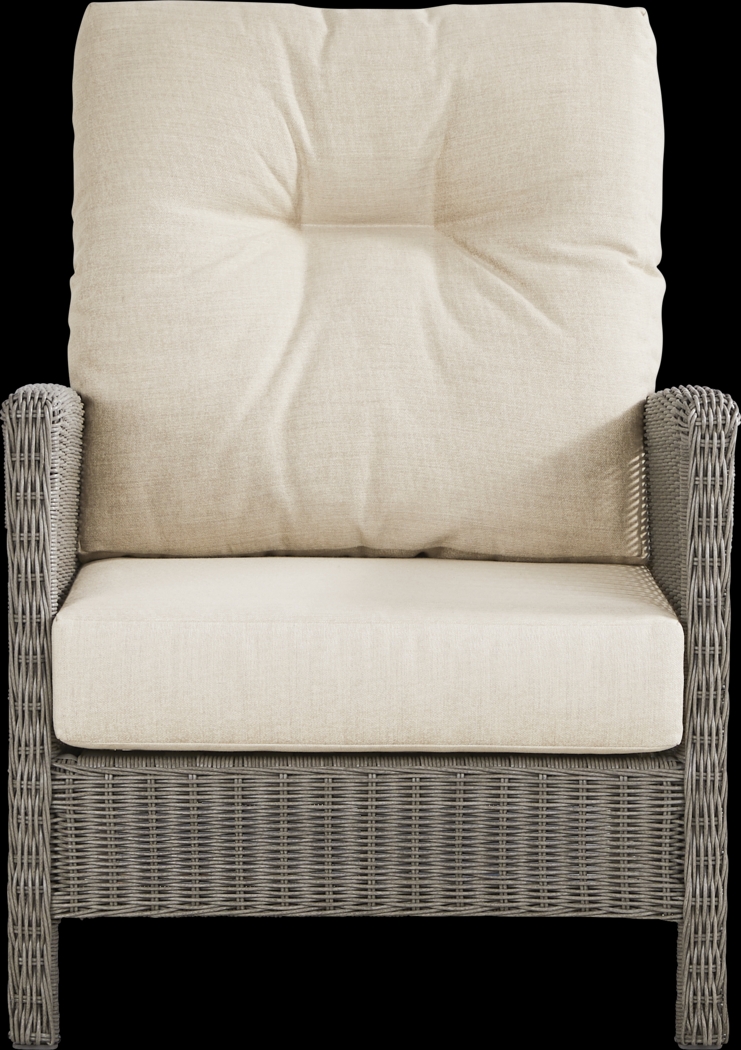 Forest Hills Gray 4 Pc Outdoor Seating Set with Beige Cushions - Thumbnail - Image 5