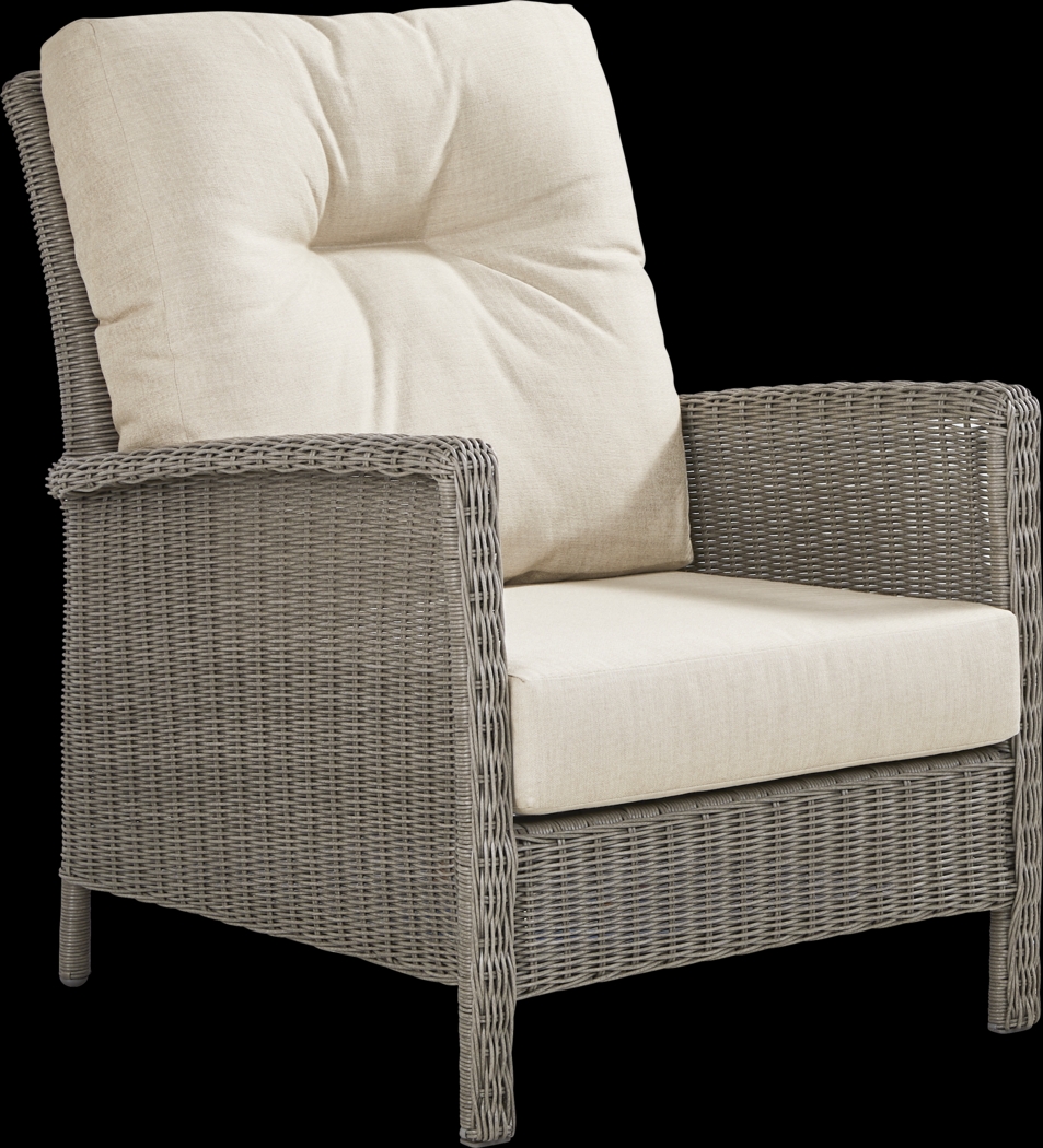 Forest Hills Gray 4 Pc Outdoor Seating Set with Beige Cushions - Thumbnail - Image 4