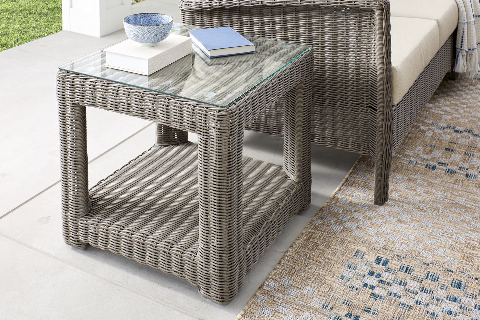 Forest Hills Gray Outdoor End Table - Thumbnail - Image 2