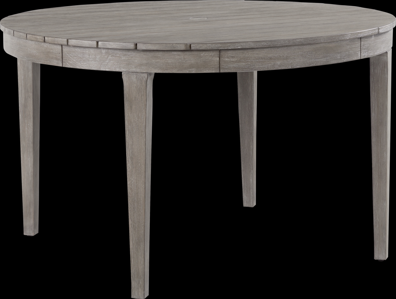 Forest Hills Gray Round Wood Outdoor Dining Table - Thumbnail - Image 1