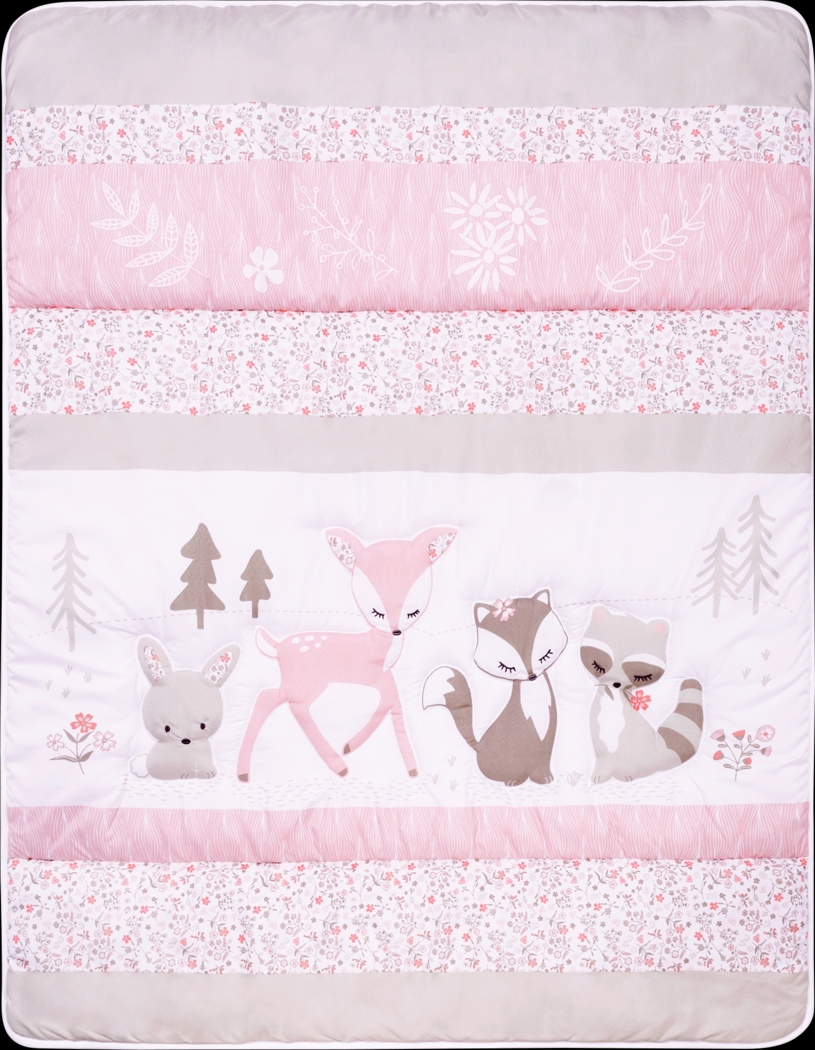 Forest Pals Pink 4 Pc Baby Bedding Set - Thumbnail - Image 3