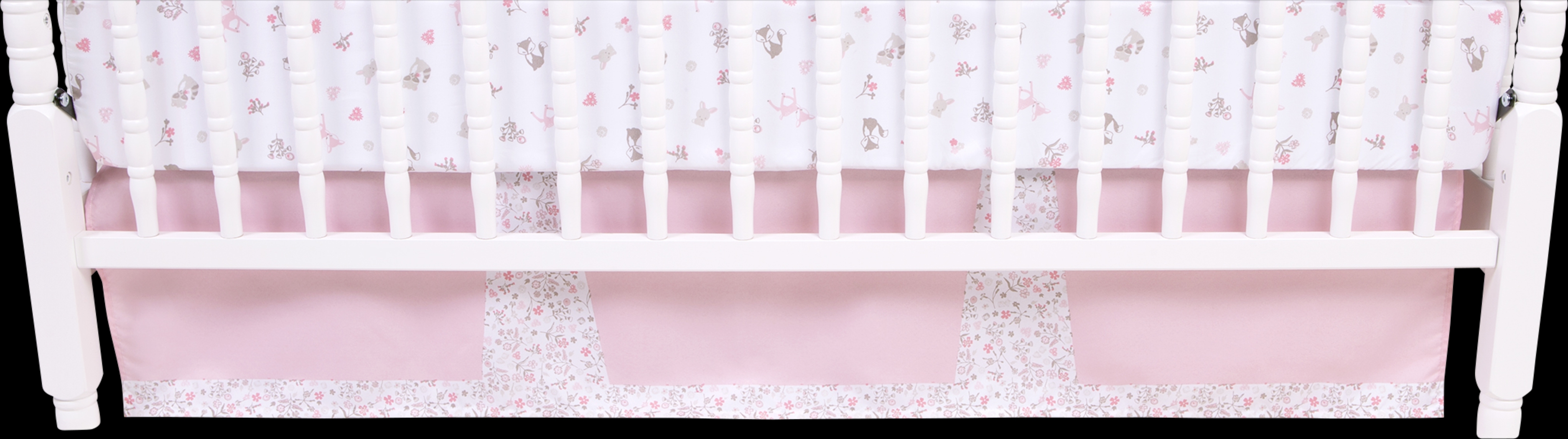 Forest Pals Pink 4 Pc Baby Bedding Set - Thumbnail - Image 4
